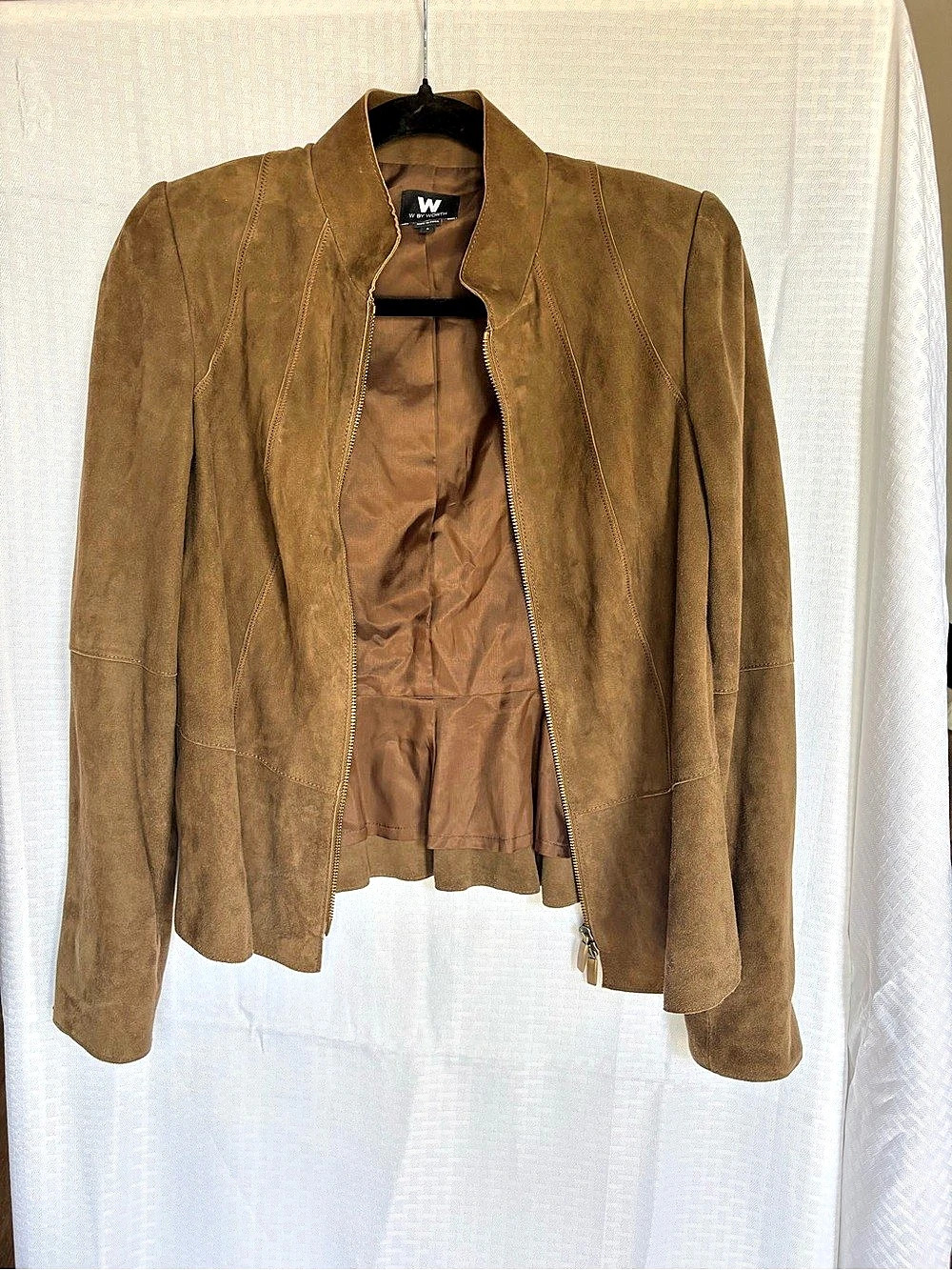 Worth New York Women's Suede Peplum Jacket Size 4